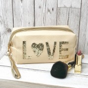 Love Glitter Make Up Bag
